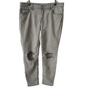 Free People 31 Skinny Jeans Gray Destroyed Distressed Casual